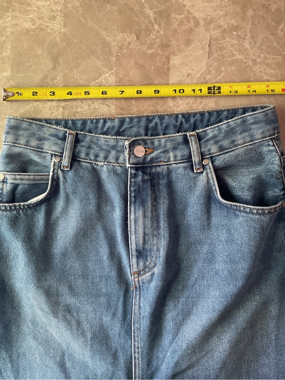Pilcro women’s Madi Front-Slit Denim Maxi Skirt Sz 8 western - Picture 8 of 10